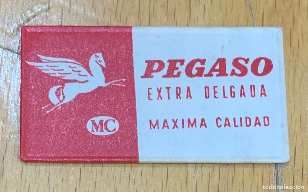 Antig&uuml;edades: CUCHILLA DE AFEITAR PEGASO EXTRA DELGADA HOJA - Foto 1