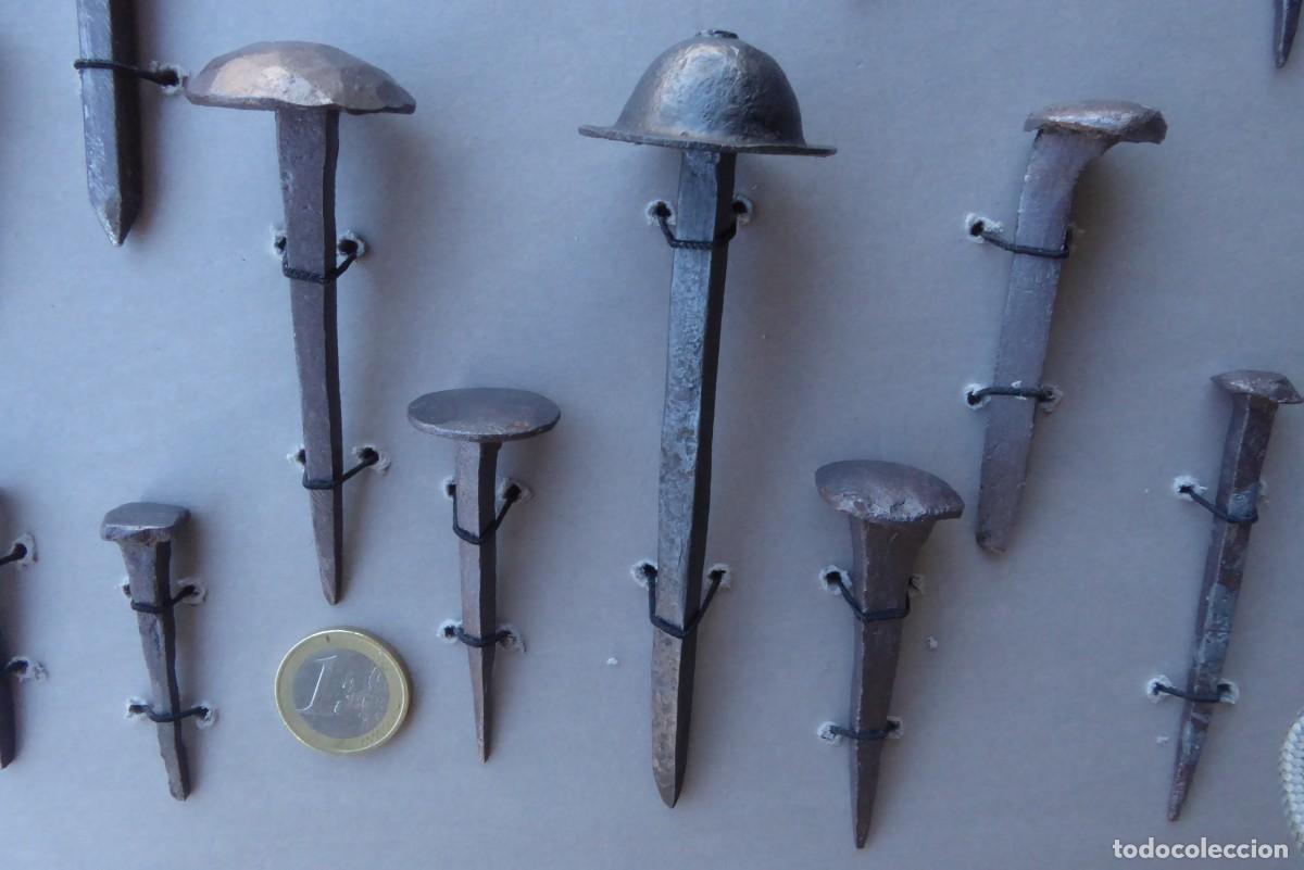 Antig&uuml;edades: LOTE DE CLAVOS DE FORJA ANTIGUOS - Foto 5
