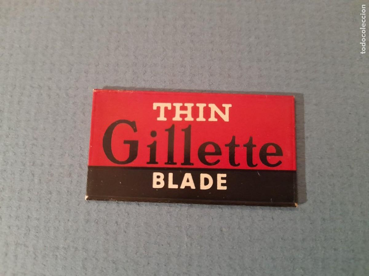Antig&uuml;edades: hoja de afeitar thin gillette blade - Foto 1