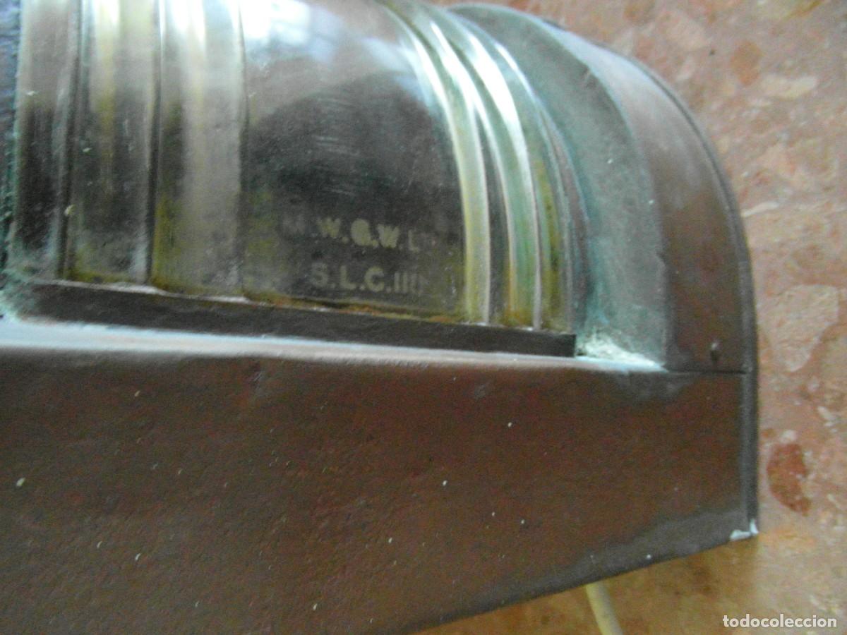 Antig&uuml;edades: Antiguo farol grande de barco - Foto 11