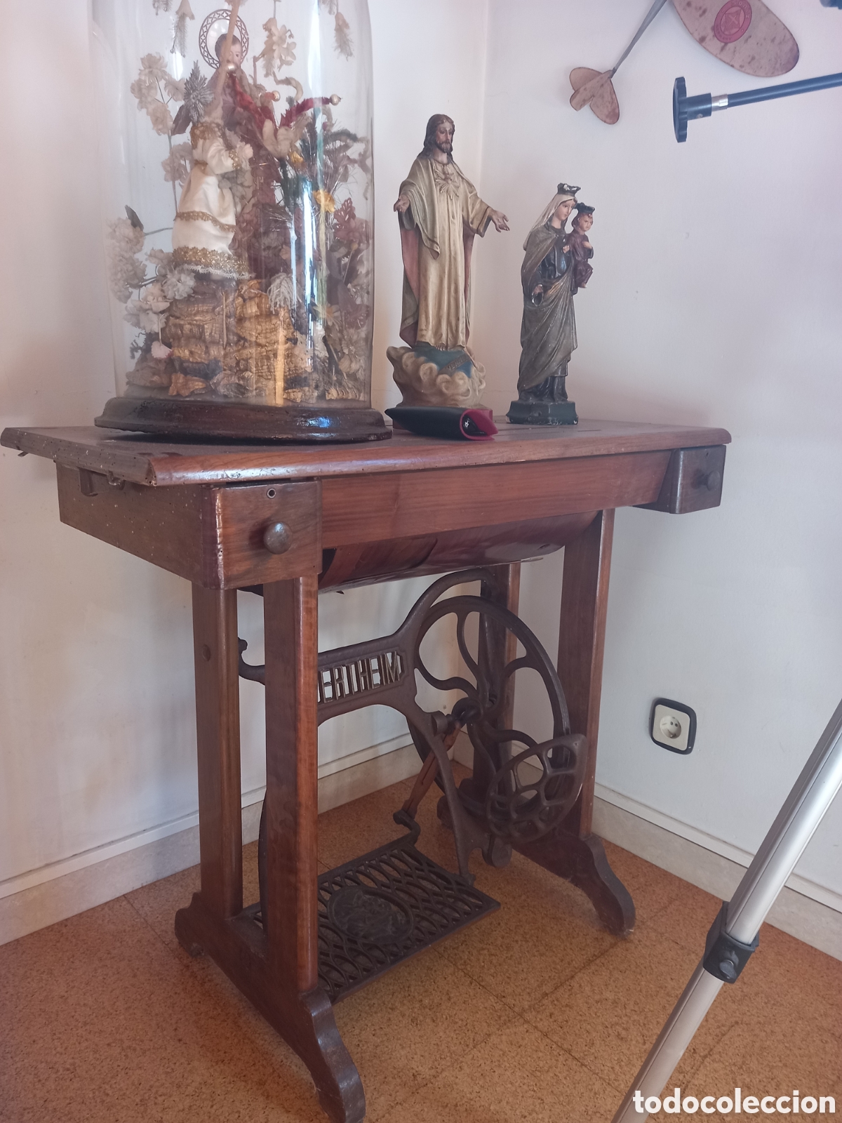 Antig&uuml;edades: Mueble maquina de coser Wertheim - Foto 3