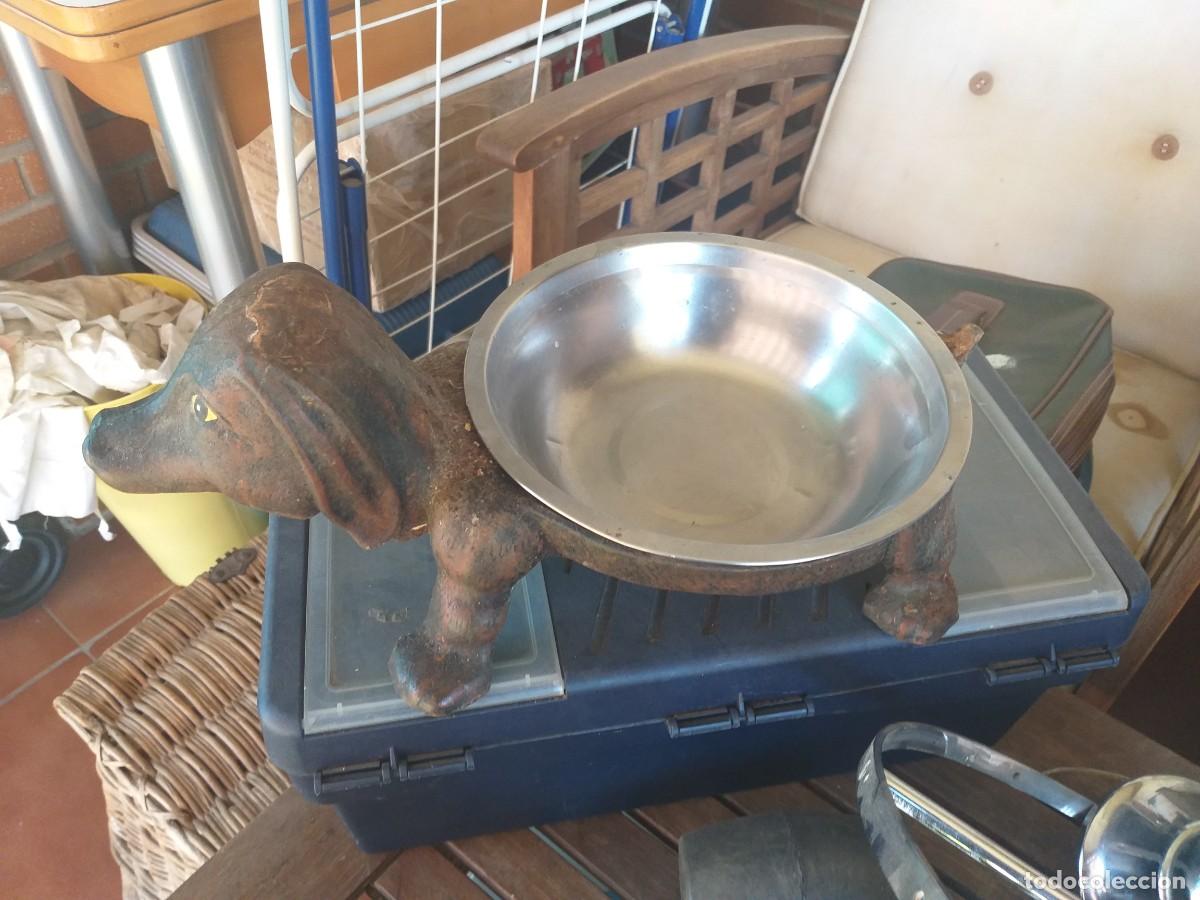 Antig&uuml;edades: comedero para perros en hierro fundido - Foto 1