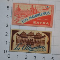 Antigüedades: LOS MADRILEÑOS Y LA ALHAMBRA - VINTAGE / ANTIGUA - 2 ANTIGUAS HOJAS DE AFEITAR ¡MIRA FOTOS/DETALLES!. Lote 376978449
