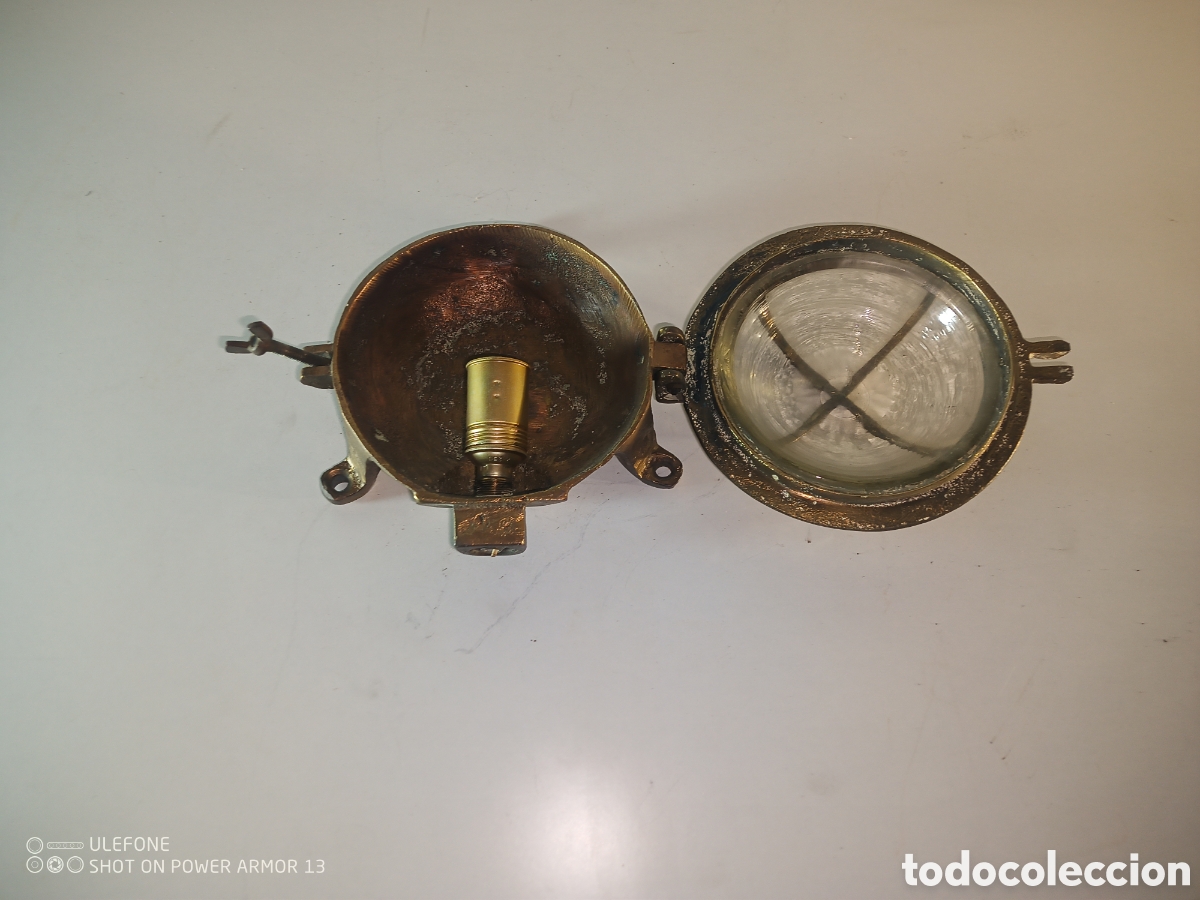 Antig&uuml;edades: Antiguo farol n&aacute;utico 15,5 cm - Foto 5