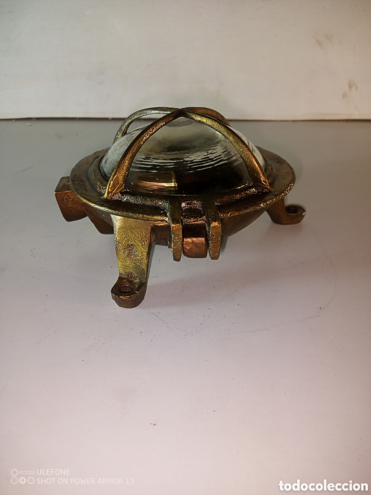 Antig&uuml;edades: Antiguo farol n&aacute;utico 15,5 cm - Foto 2