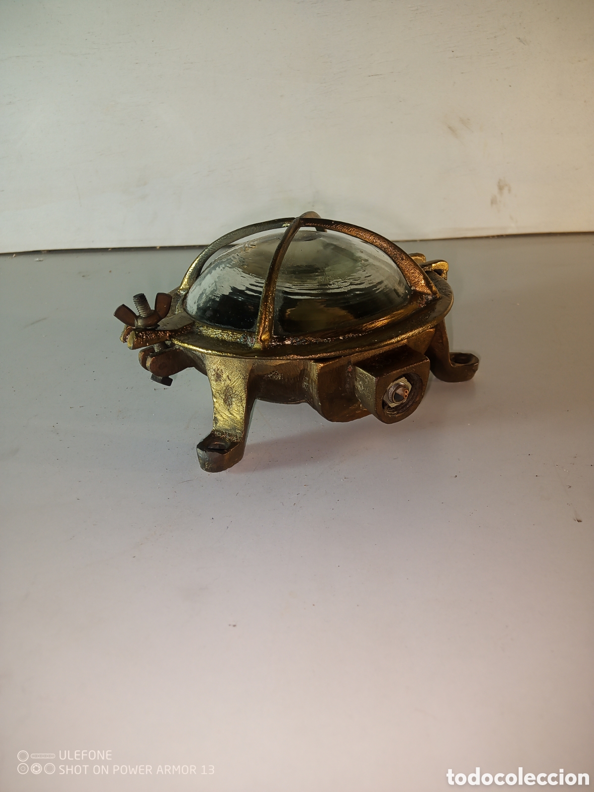 Antig&uuml;edades: Antiguo farol n&aacute;utico 15,5 cm - Foto 3