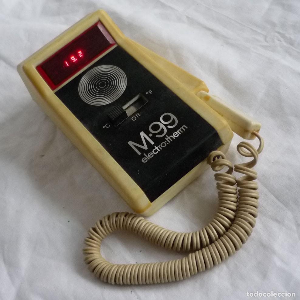 Antig&uuml;edades: Term&oacute;metro digital electr&oacute;nico, M-99, n&uacute;meros rojos, funcionado - Foto 1