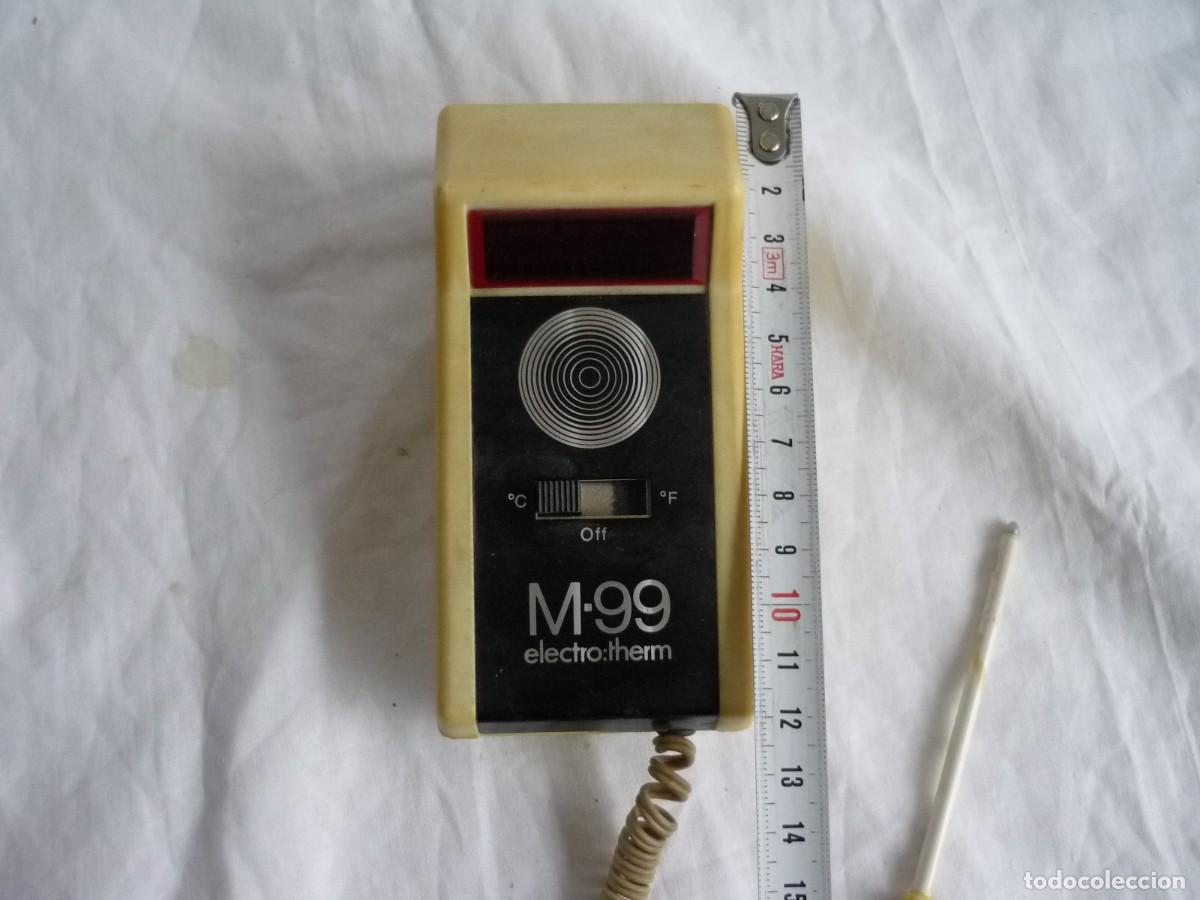 Antig&uuml;edades: Term&oacute;metro digital electr&oacute;nico, M-99, n&uacute;meros rojos, funcionado - Foto 5