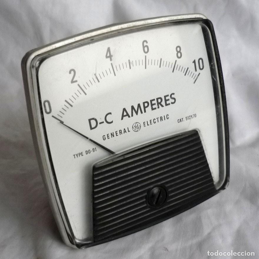 Antig&uuml;edades: Amper&iacute;metro D-C Amperes General Electric DO-91 - Foto 1