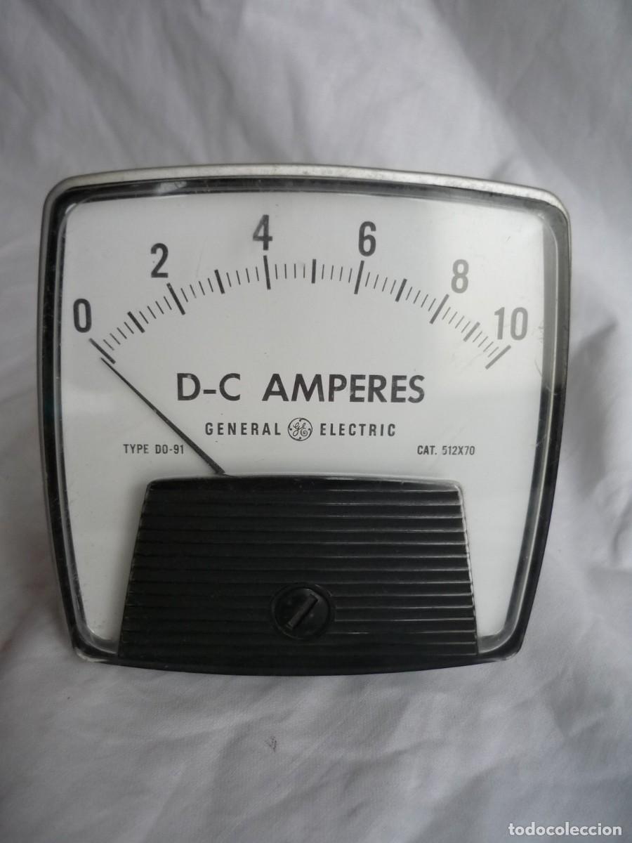 Antig&uuml;edades: Amper&iacute;metro D-C Amperes General Electric DO-91 - Foto 2