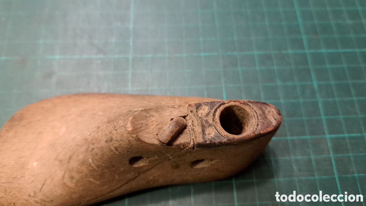 Antig&uuml;edades: Zapato madera ortop&eacute;dico antiguo - Foto 4