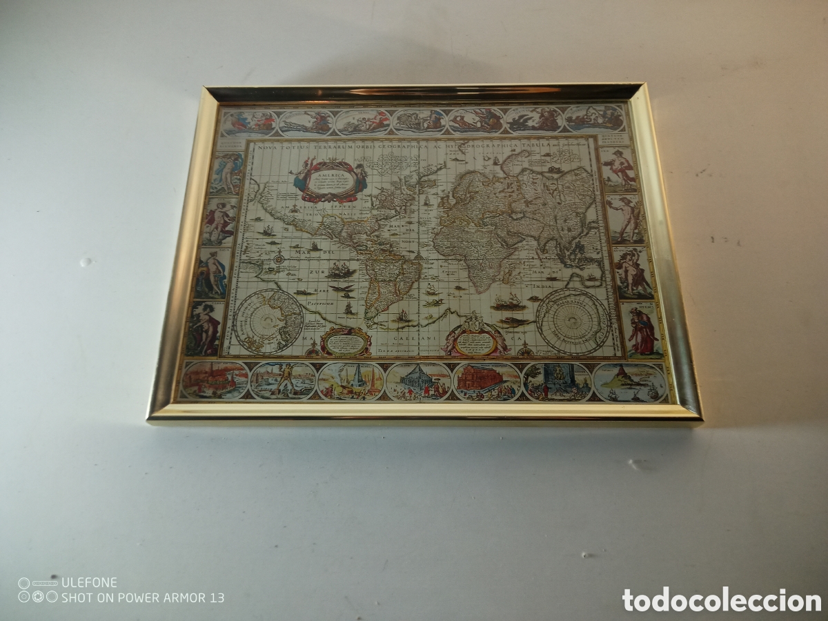 Antig&uuml;edades: Cuadro antiguo planisferio - Foto 1