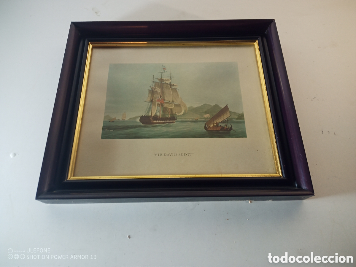 Antig&uuml;edades: Cuadro n&aacute;utico Sir David Scott - Foto 1