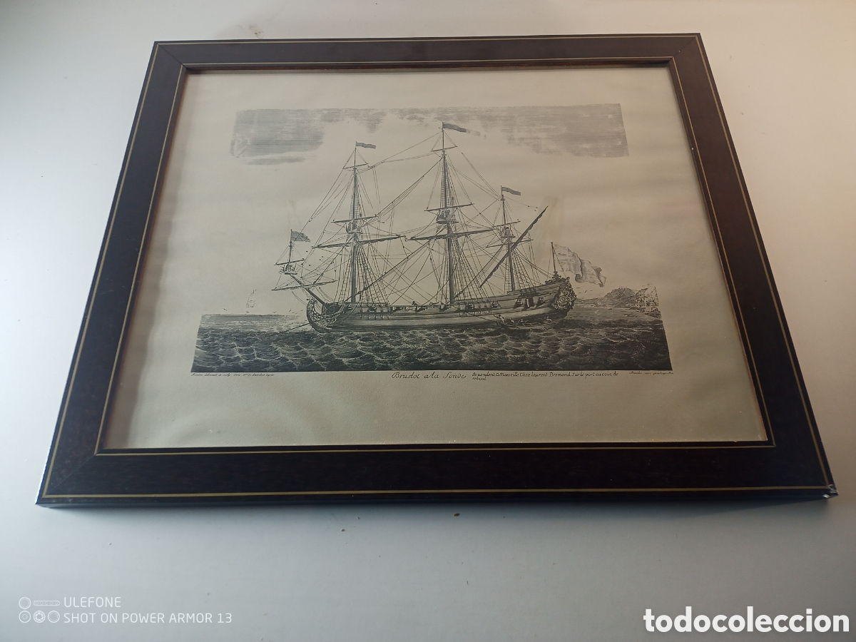 Antig&uuml;edades: Cuadro grabado n&aacute;utico - Foto 1