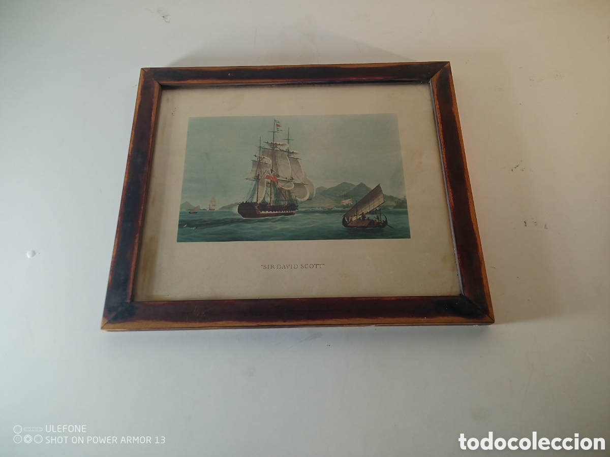 Antig&uuml;edades: Cuadro n&aacute;utico Sir David Scott - Foto 1