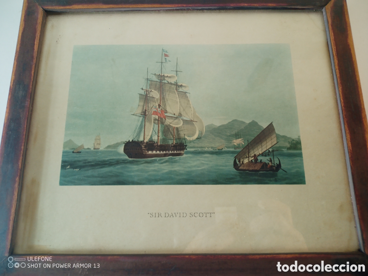 Antig&uuml;edades: Cuadro n&aacute;utico Sir David Scott - Foto 2
