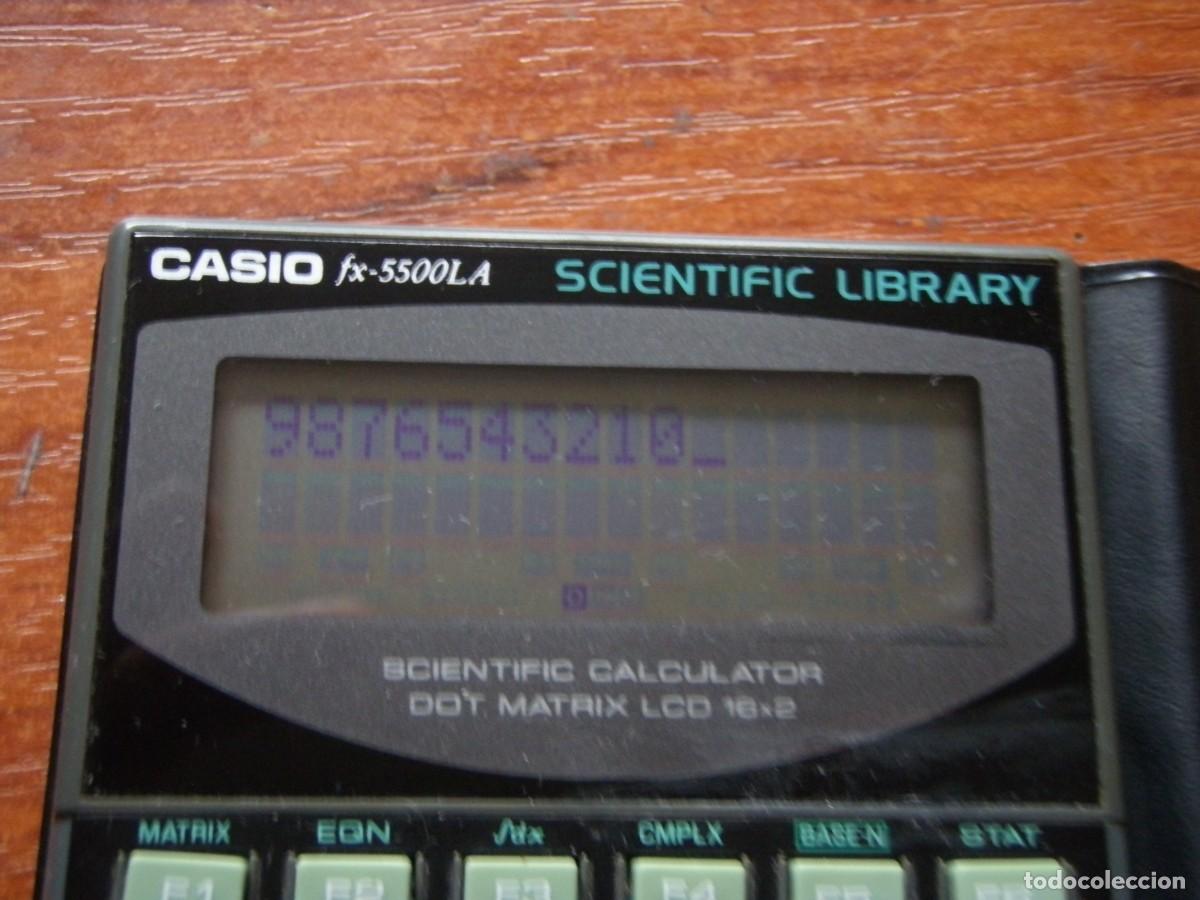 Antig&uuml;edades: CALCUALDORA CASIO FX-5500LA FX5500LA DOT MATRIX FUNCIONANDO BIEN - Foto 3