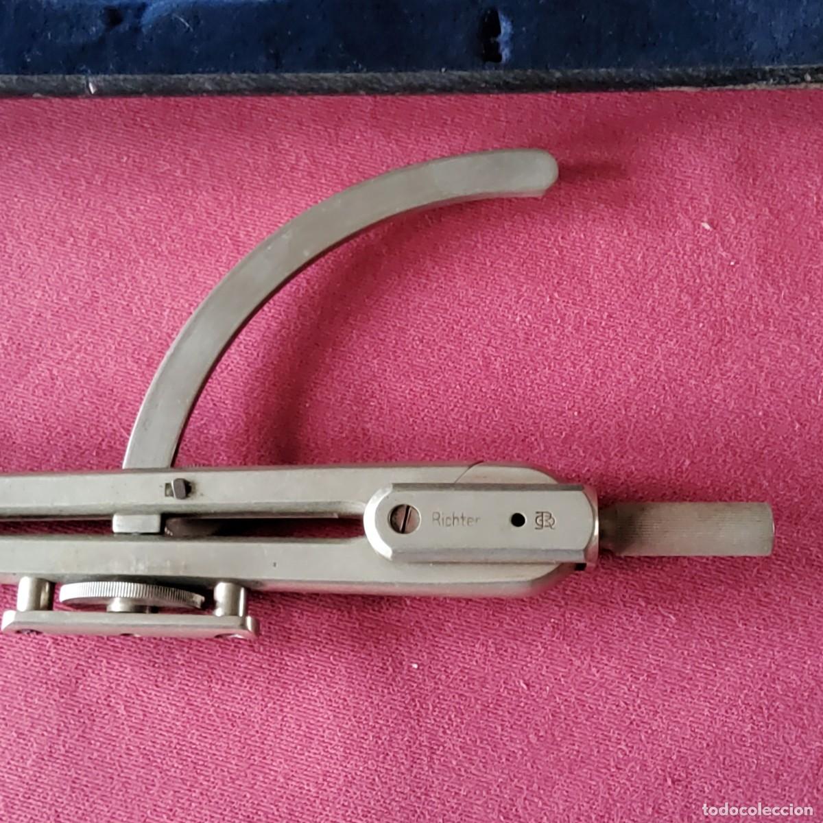 Antig&uuml;edades: ANTIGUO COMPAS DE PRECISION RICHTER, PARA CORTAR CRISTALES - Foto 7