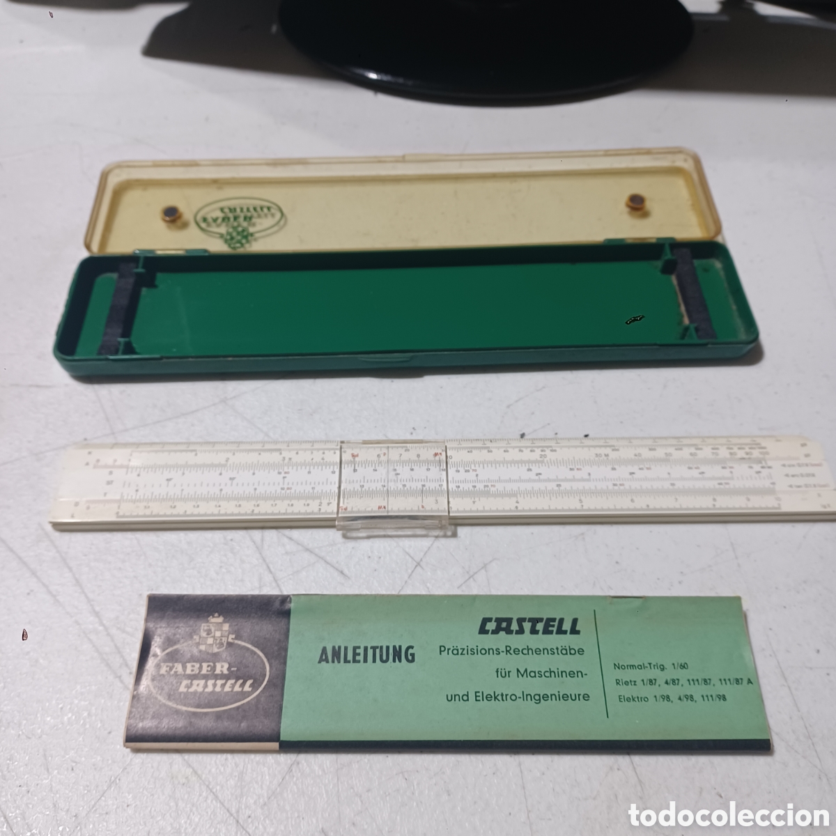 Antig&uuml;edades: Antigua regla Faber Castell completa - Foto 1