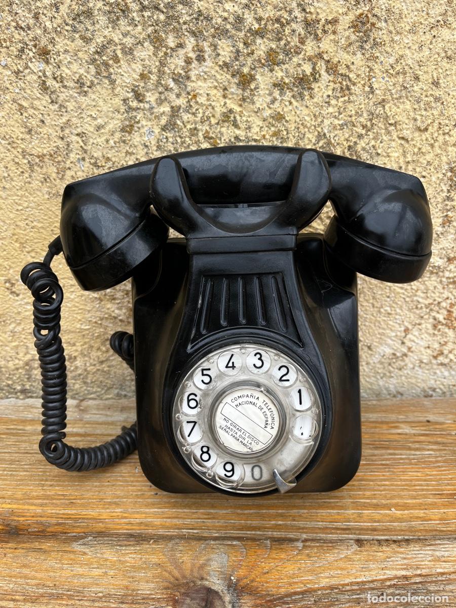 Tel&eacute;fonos: Telefono en baquelita de pared Compa&ntilde;&iacute;a Telef&oacute;nica. - Foto 3