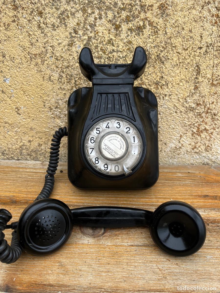 Tel&eacute;fonos: Telefono en baquelita de pared Compa&ntilde;&iacute;a Telef&oacute;nica. - Foto 5