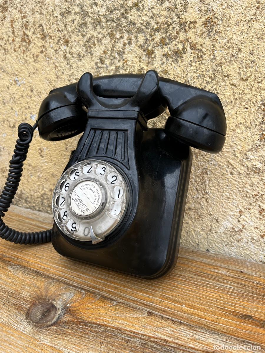 Tel&eacute;fonos: Telefono en baquelita de pared Compa&ntilde;&iacute;a Telef&oacute;nica. - Foto 6