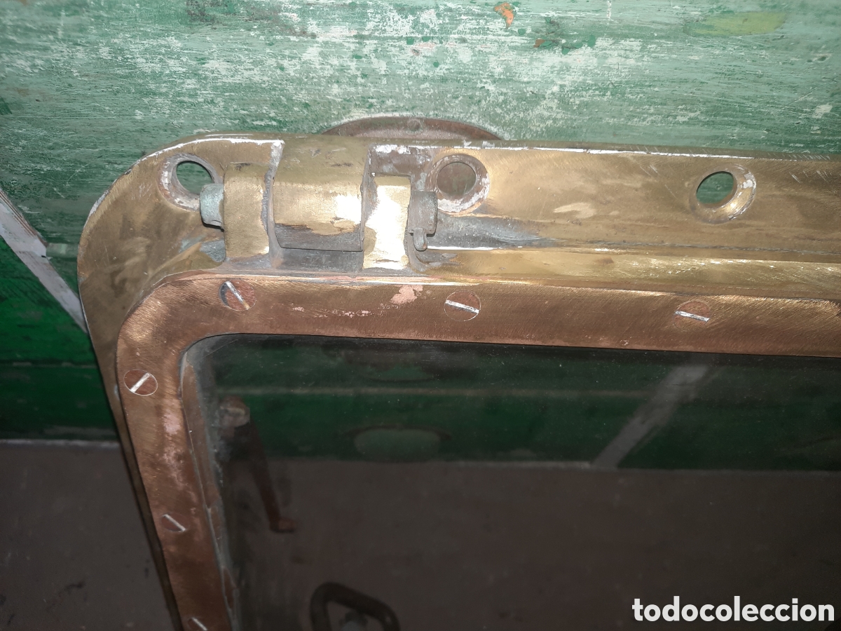 Antig&uuml;edades: Ventana de en barco cristal y bronce - Foto 2