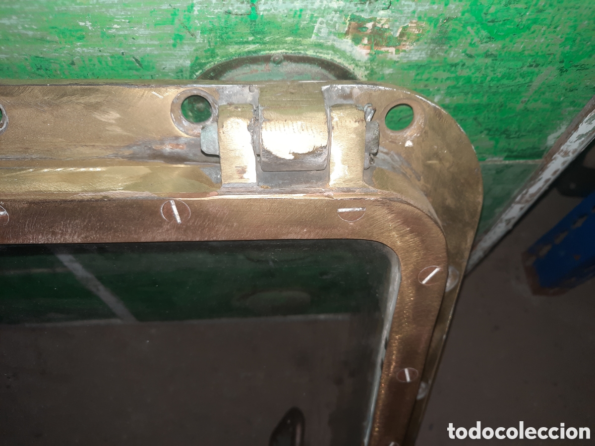 Antig&uuml;edades: Ventana de en barco cristal y bronce - Foto 3