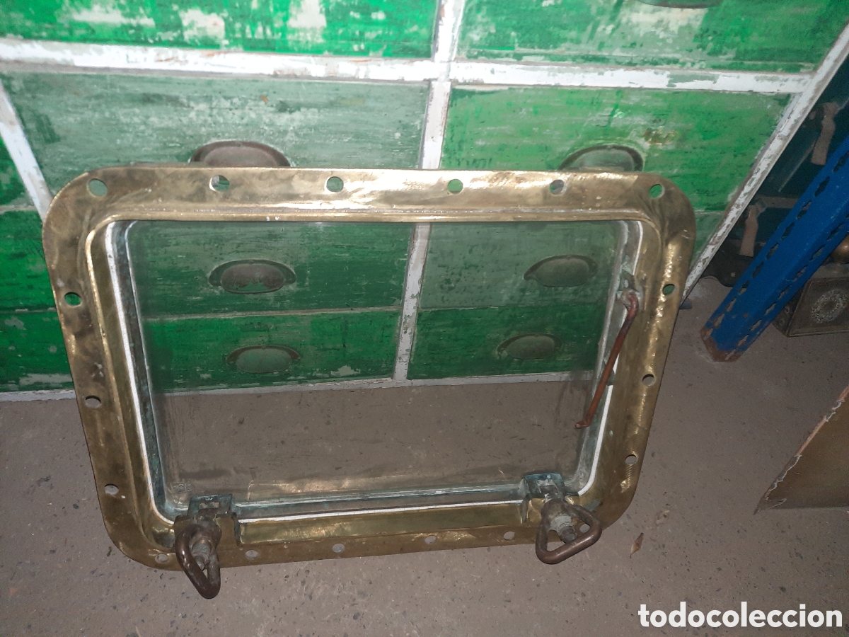 Antig&uuml;edades: Ventana de en barco cristal y bronce - Foto 4