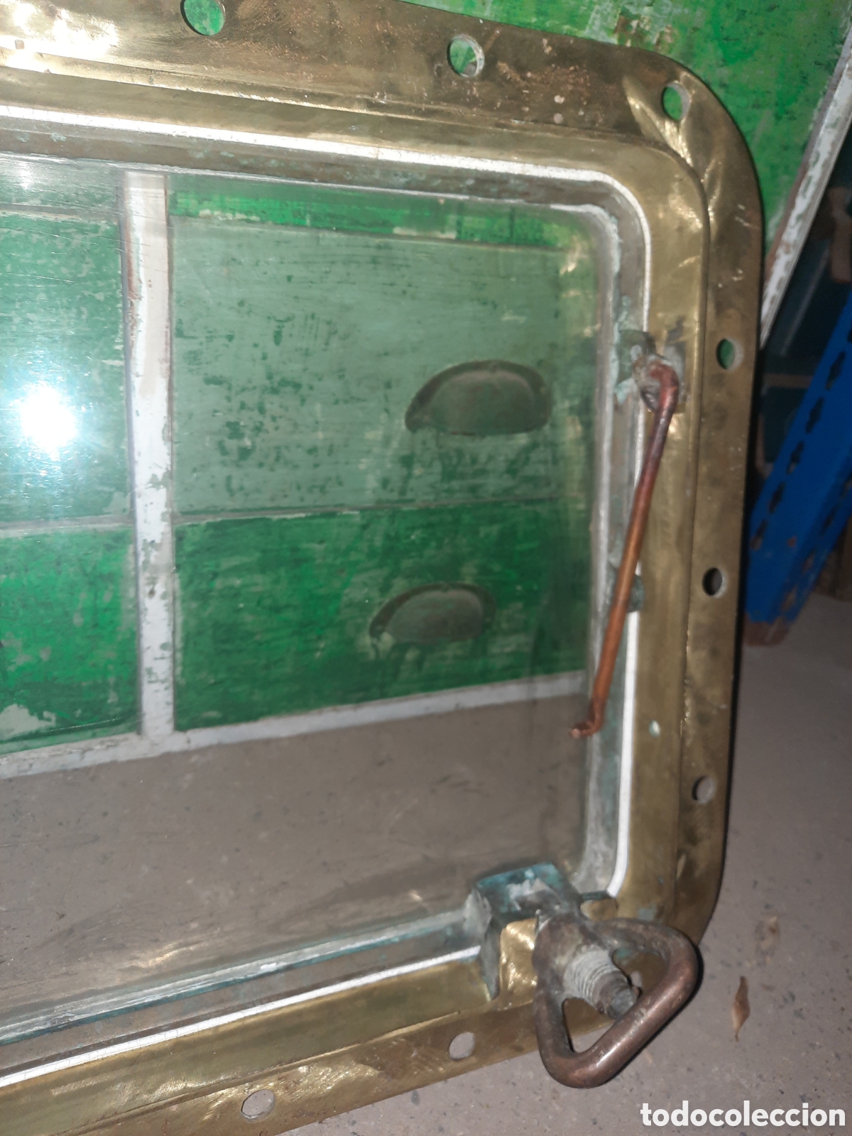 Antig&uuml;edades: Ventana de en barco cristal y bronce - Foto 6
