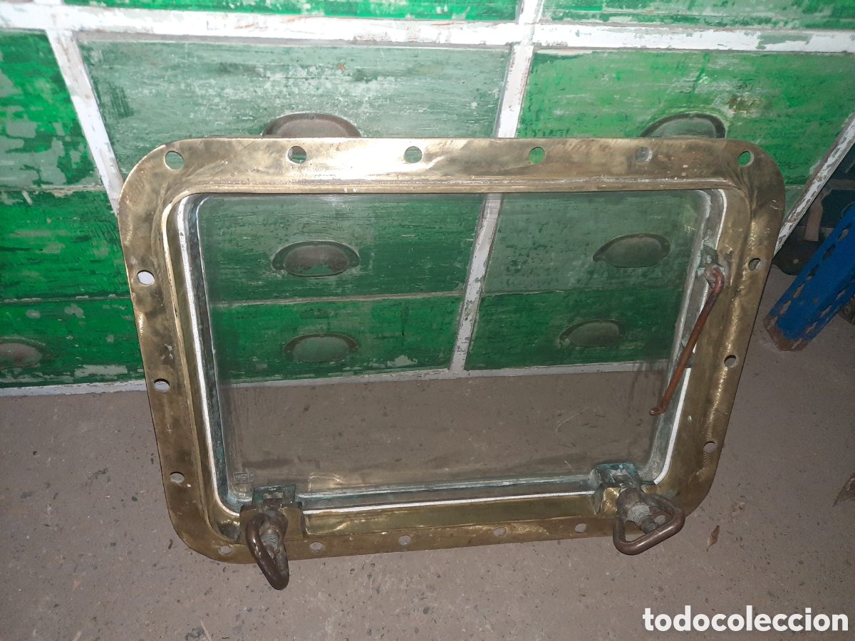 Antig&uuml;edades: Ventana de en barco cristal y bronce - Foto 7