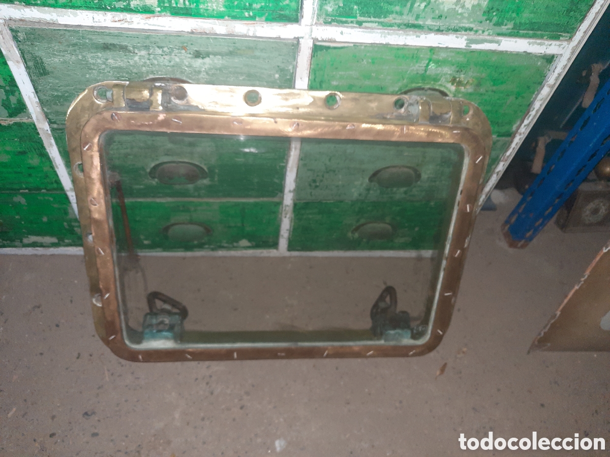 Antig&uuml;edades: Ventana de en barco cristal y bronce - Foto 1