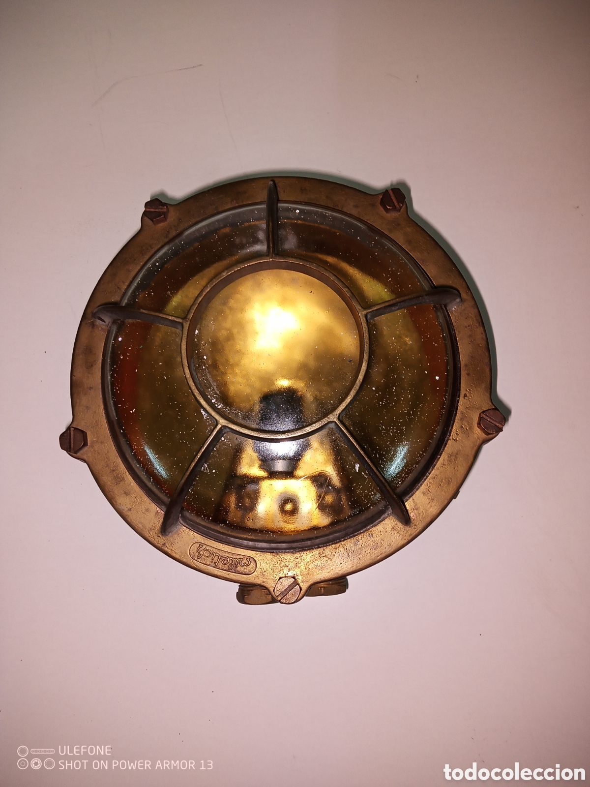 Antig&uuml;edades: Farol n&aacute;utico Miletich 25 cm - Foto 1