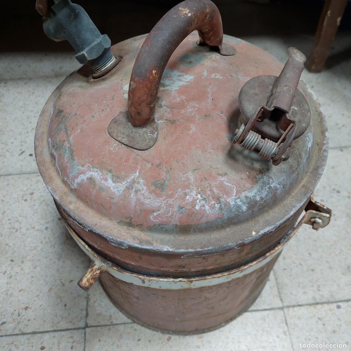 Antig&uuml;edades: Antiguo extintor fabricado en Chicago USA - Foto 4