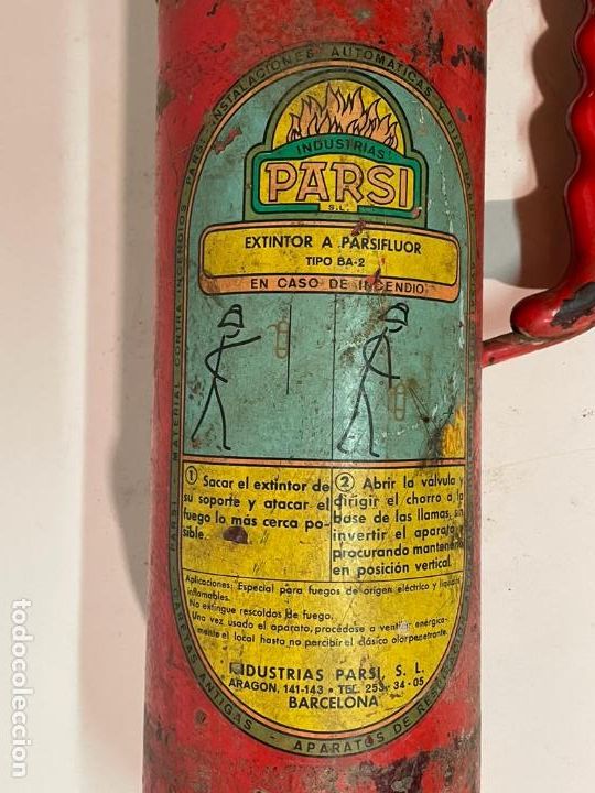 Antig&uuml;edades: ANTIGUO EXTINTOR - INDUSTRIAS PARSI - Foto 2