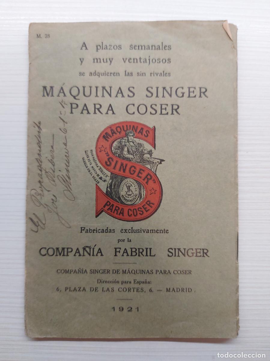 Antig&uuml;edades: SINGER, DOCUMENTACI&Oacute;N M&Aacute;QUINA DE COSER, 1921 - Foto 1