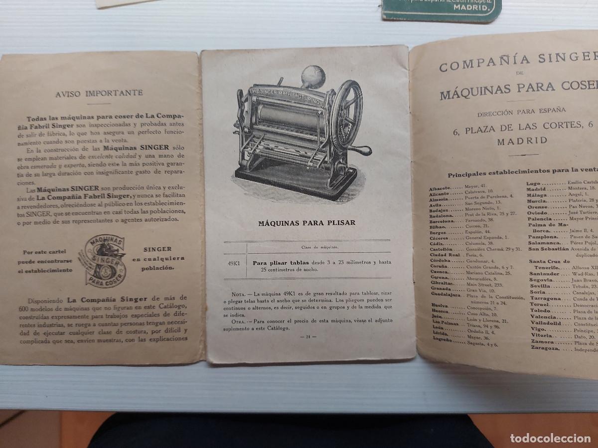 Antig&uuml;edades: SINGER, DOCUMENTACI&Oacute;N M&Aacute;QUINA DE COSER, 1921 - Foto 3