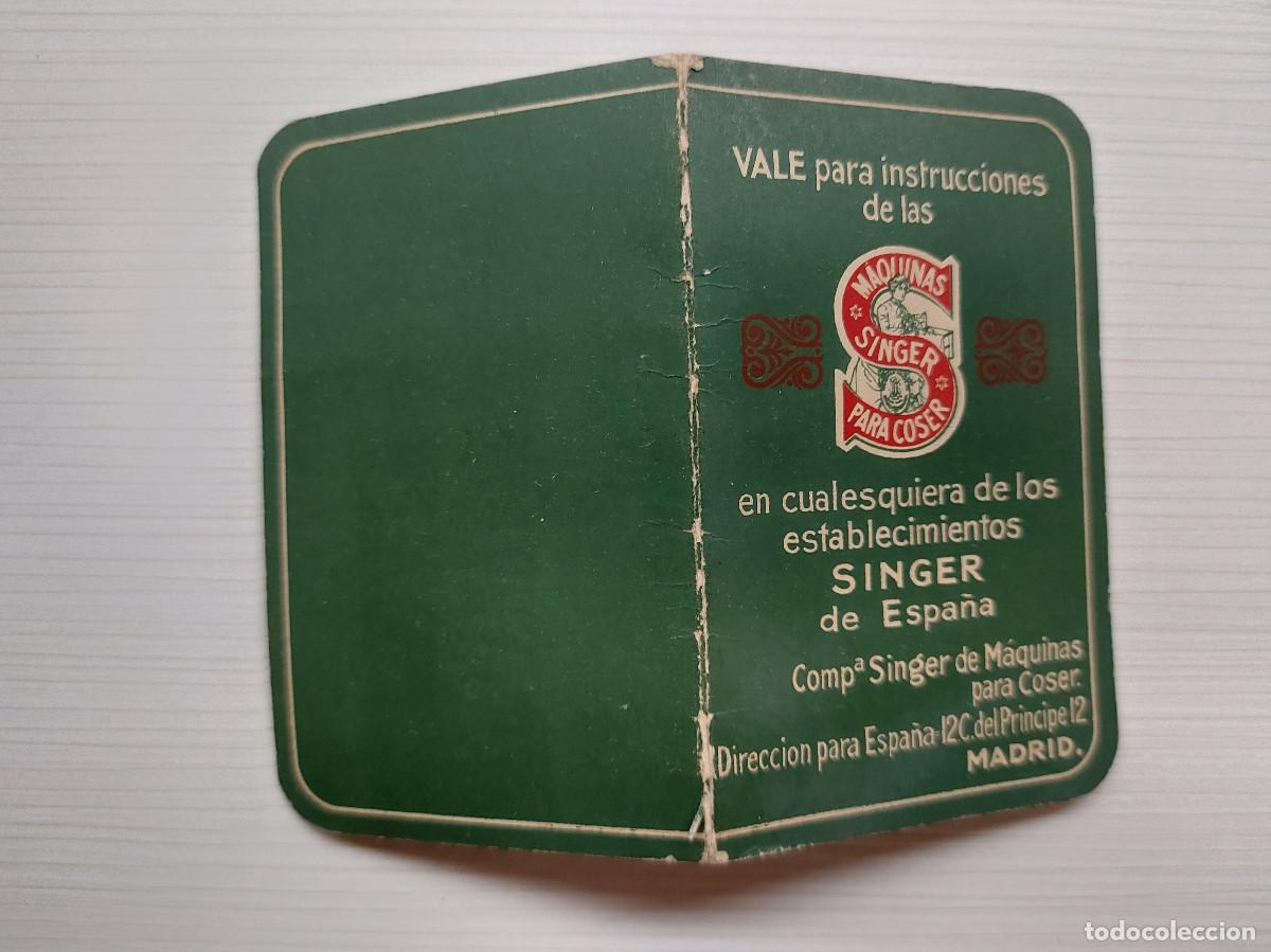 Antig&uuml;edades: SINGER, DOCUMENTACI&Oacute;N M&Aacute;QUINA DE COSER, 1921 - Foto 5