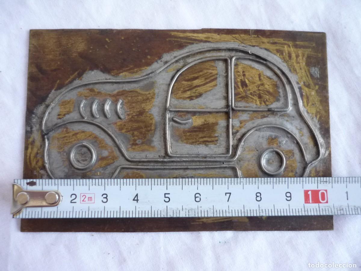 Antig&uuml;edades: Placa met&aacute;lica de impresi&oacute;n coche - Foto 5