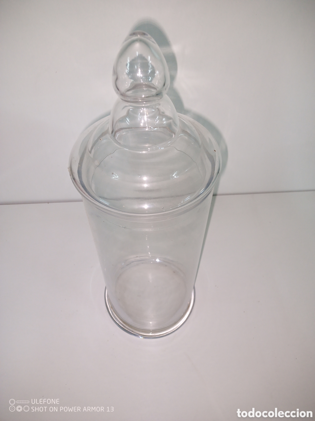 Antig&uuml;edades: Bote cristal farmacia - Foto 2