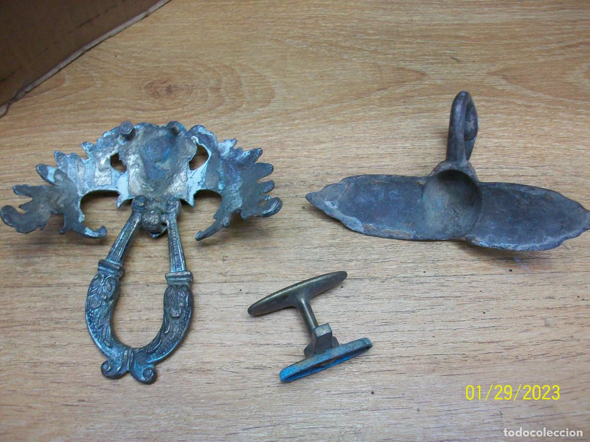 Antig&uuml;edades: LOTE DE ANTIGUOS TIRADORES DE BRONCE - Foto 5