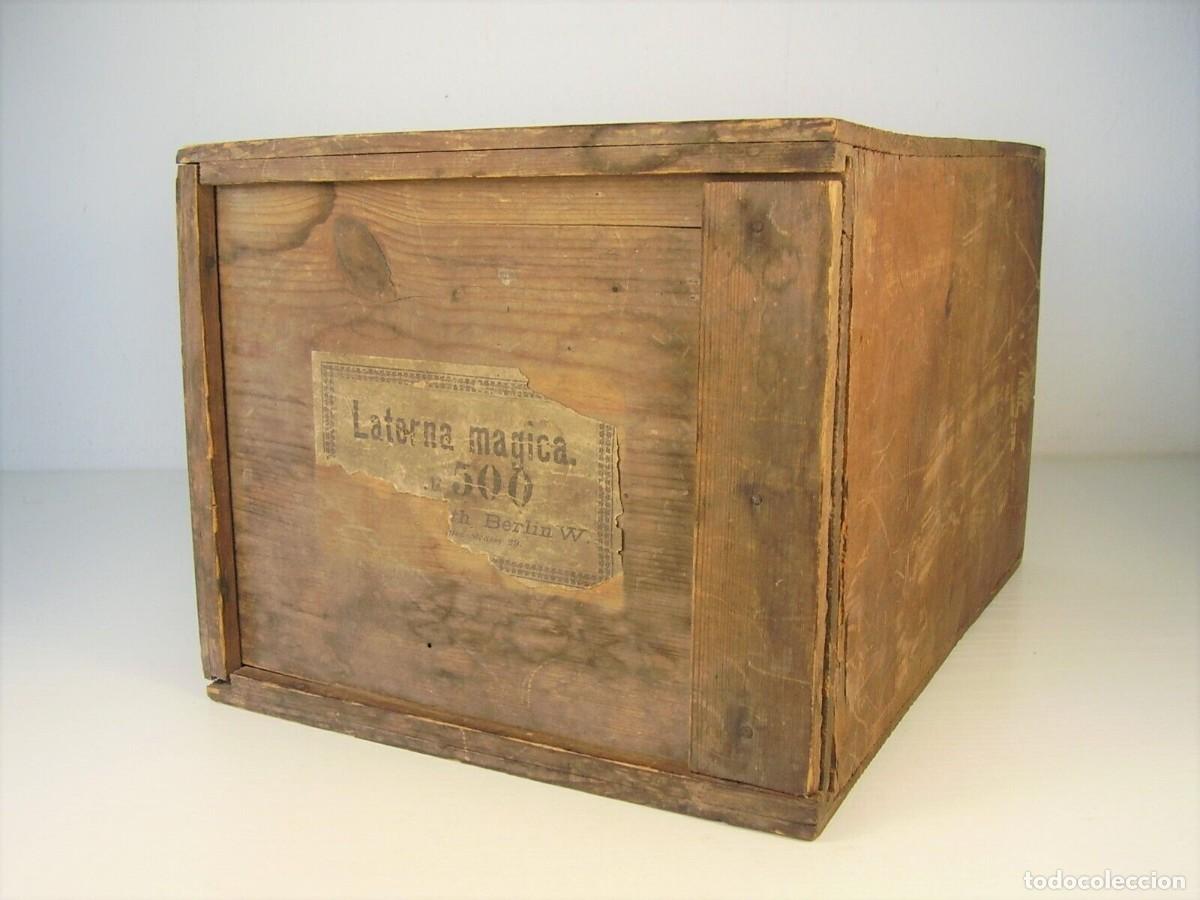 Antig&uuml;edades: Caja original para linterna m&aacute;gica.1900 - Foto 1