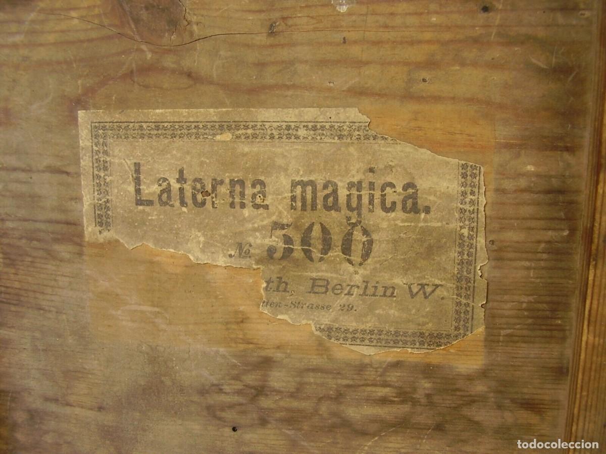 Antig&uuml;edades: Caja original para linterna m&aacute;gica.1900 - Foto 2