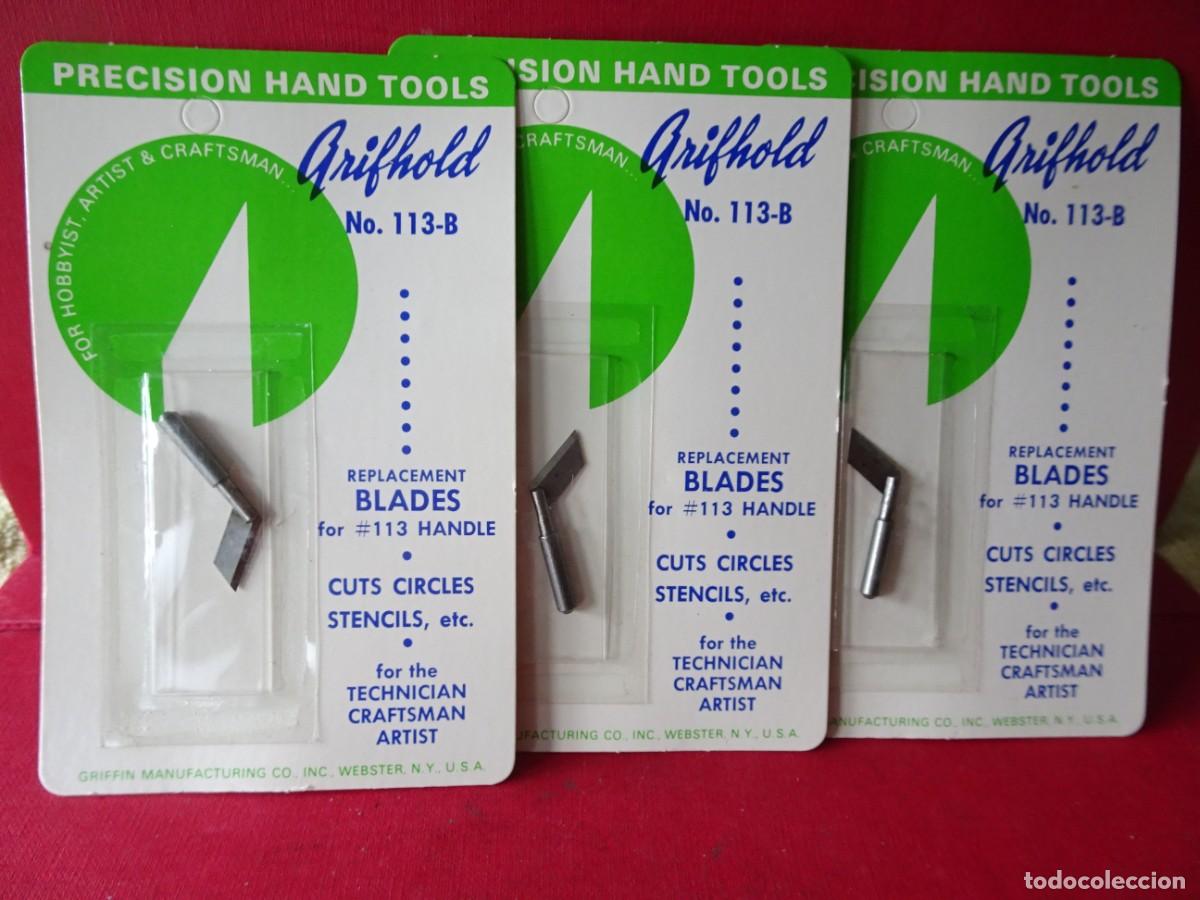 Antig&uuml;edades: PRECISION HAND TOOLS GRIFHOLD N&ordf; 113-b CUTS CIRCLES STENCILS (3) - Foto 1