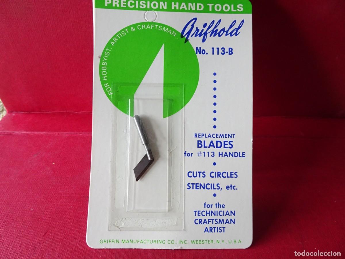 Antig&uuml;edades: PRECISION HAND TOOLS GRIFHOLD N&ordf; 113-b CUTS CIRCLES STENCILS (3) - Foto 4