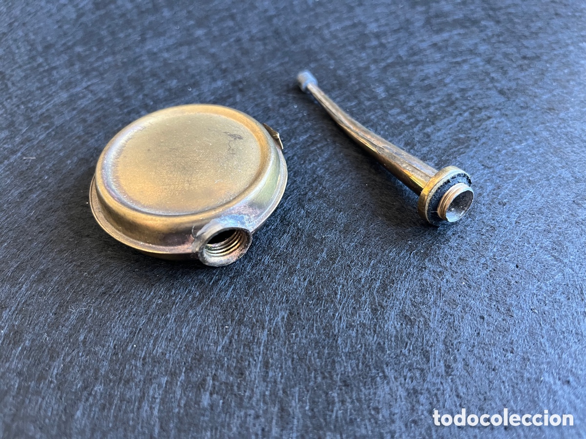 Antig&uuml;edades: Aceitera bronce y lat&oacute;n antigua, se puede usar - Foto 2