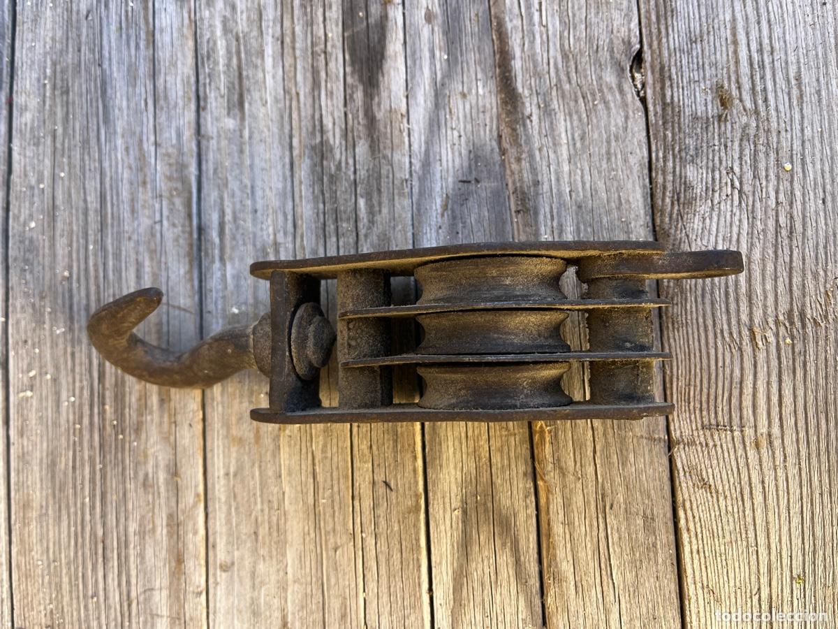 Antig&uuml;edades: Gancho para polea antiguo. - Foto 1