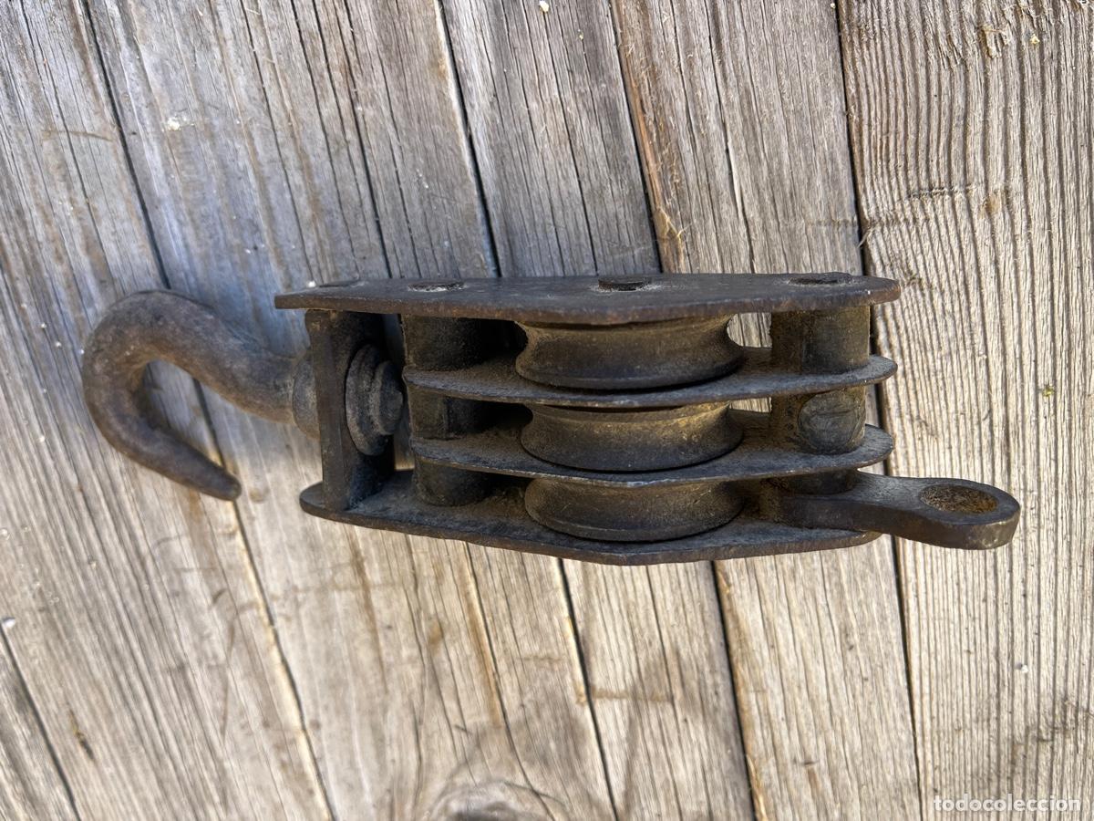 Antig&uuml;edades: Gancho para polea antiguo. - Foto 3