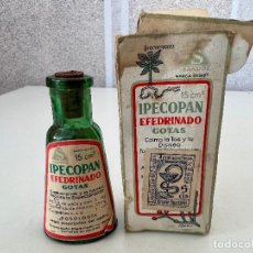 Antigüedades: IPECOPAN EFREDINADO BOTELLA VACIA SANDOZ MEDICAMENTO ANTIGUO FARMACIA