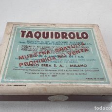 Antigüedades: TAQUIDROLO CARLO ERBA MILANO DR ANDREU MEDICAMENTO ANTIGUO FARMACIA
